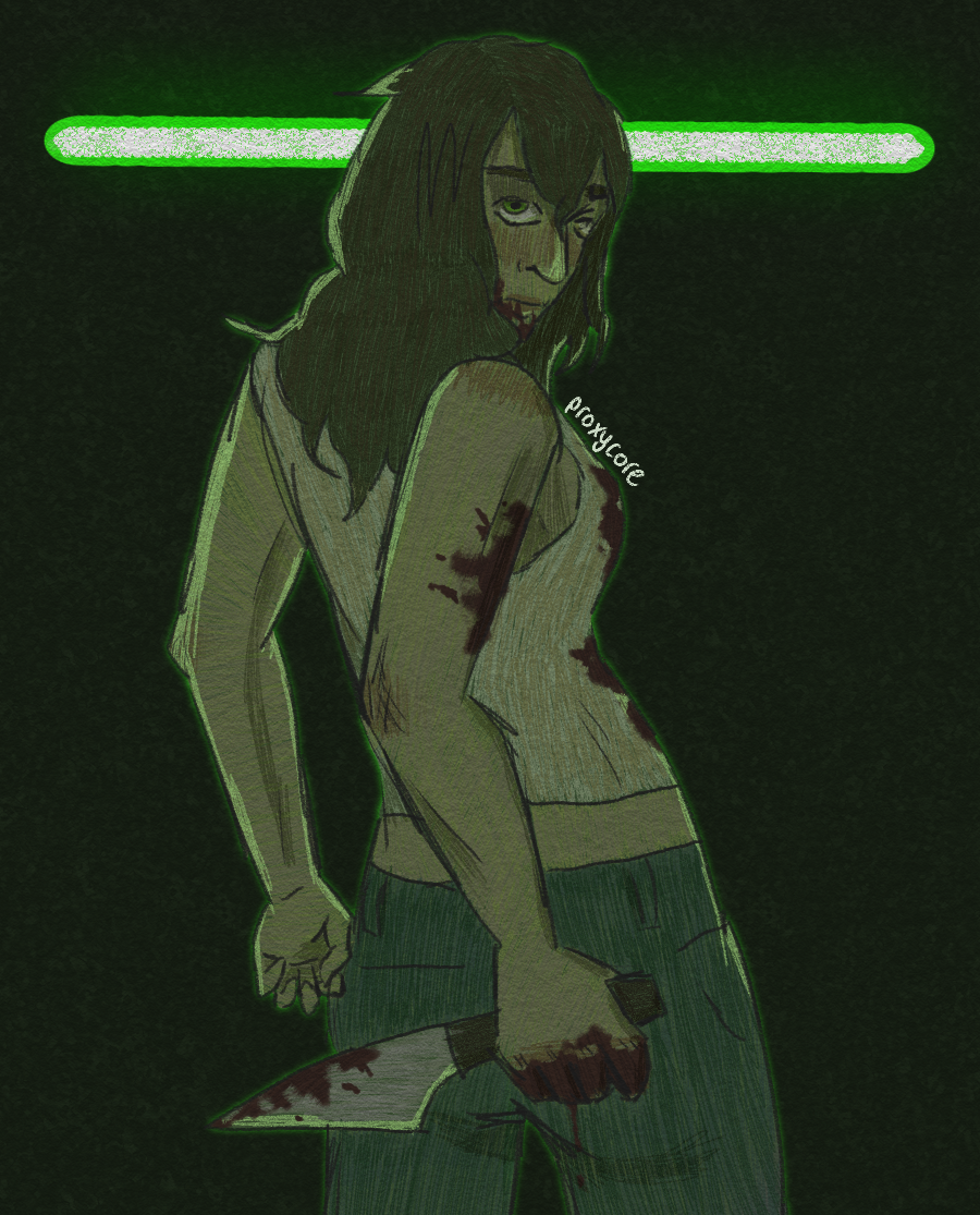 fanart of clockwork, the creepypasta. october 25th, 2023.