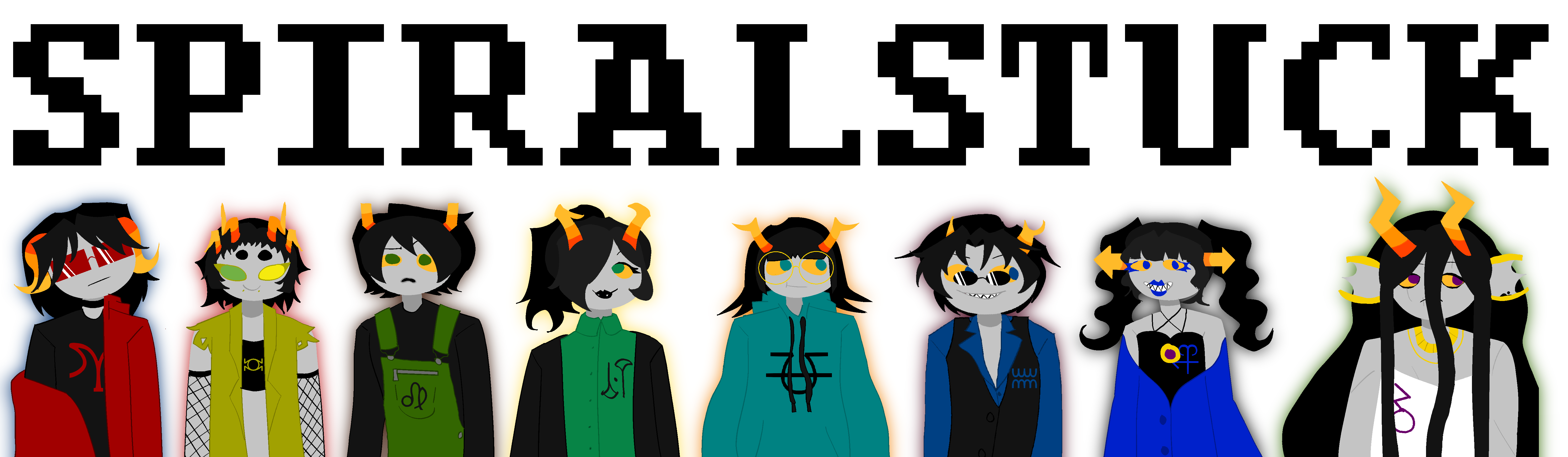 banner for my sburb fansession, spiralstuck. february 25th, 2025.