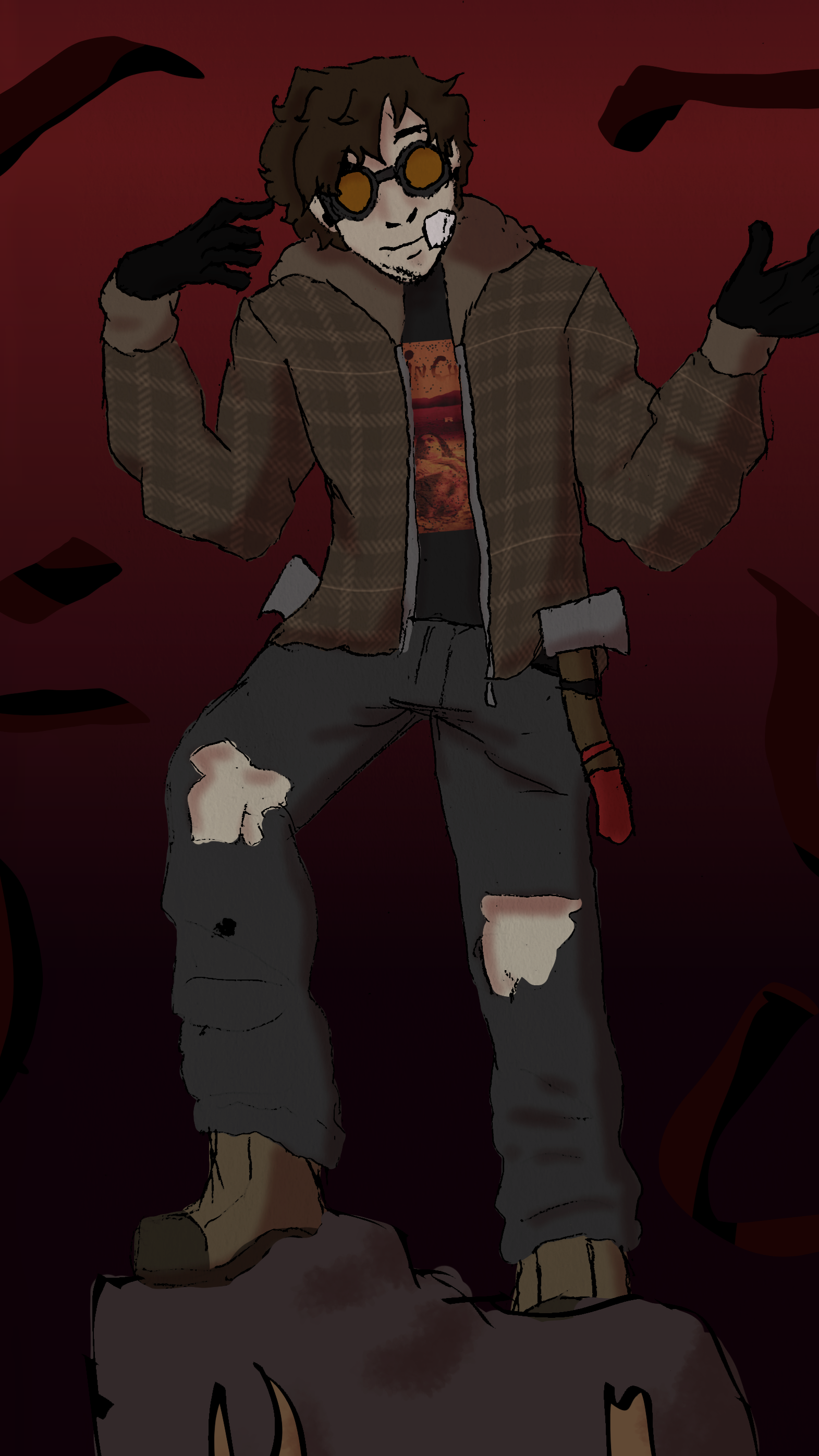 fanart of toby rogers, the creepypasta. october 22nd, 2023.